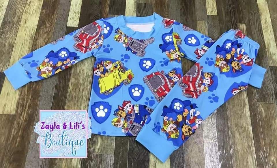 **** PUPPY PAWS PJ SET ****