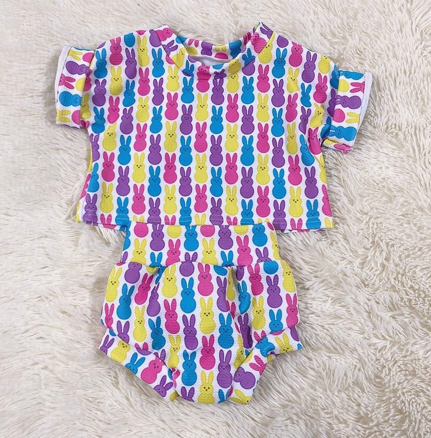 Easter Colorful Bunny Tail outfit